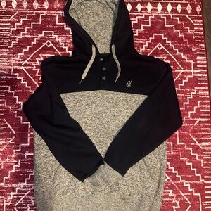 Men’s Hooey Navy Blue and Gray Hooded Sweatshirt